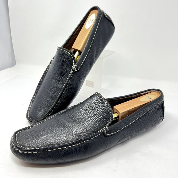 Aston Grey Other - Aston Grey Leather Driving Loafers Patric #70609 Mens Size 11.5 Black Shoes comf